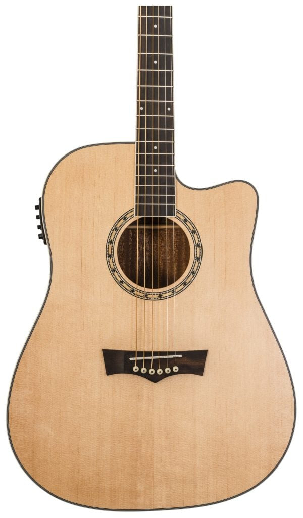 Delta Woods® DW-2 CE™ Solid Top Cutaway Acoustic-Electric Guitar with Electronics