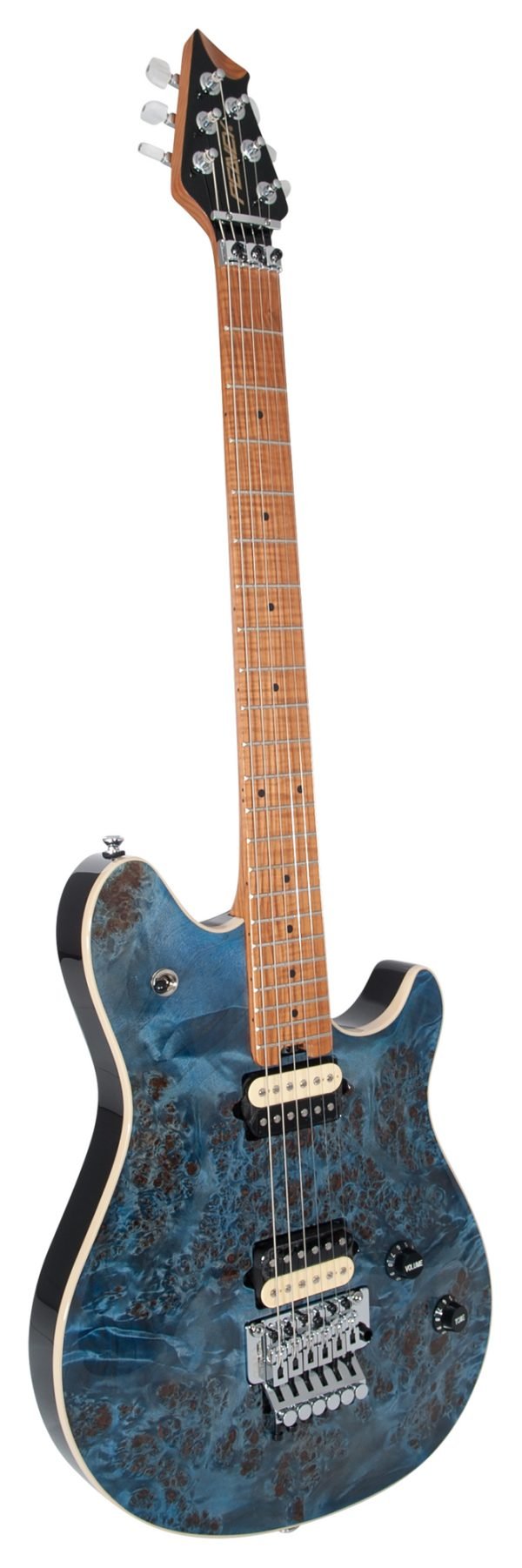 HP 2® Poplar Burl Transparent Blue Electric Guitar